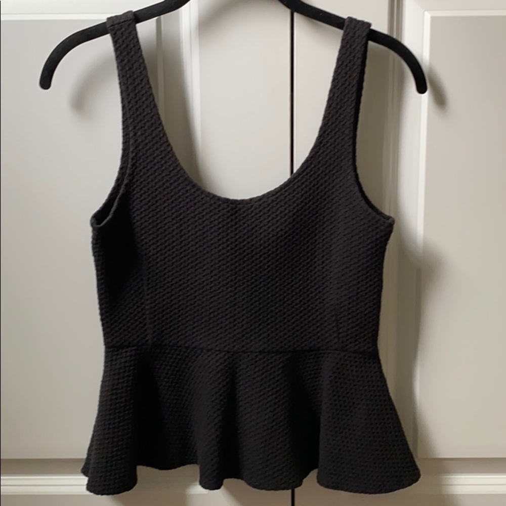 GANNI peplum texture top